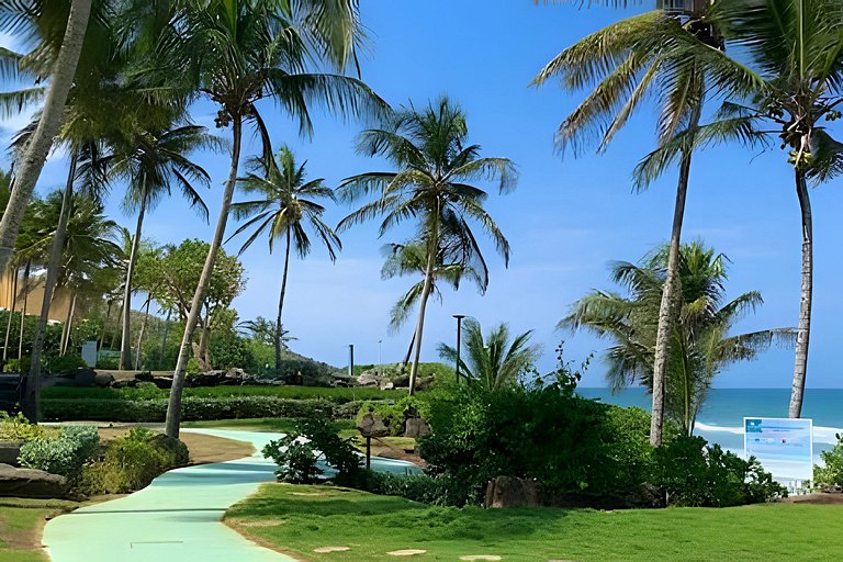 Atrayente y cómodo apto con vista al mar Caribe